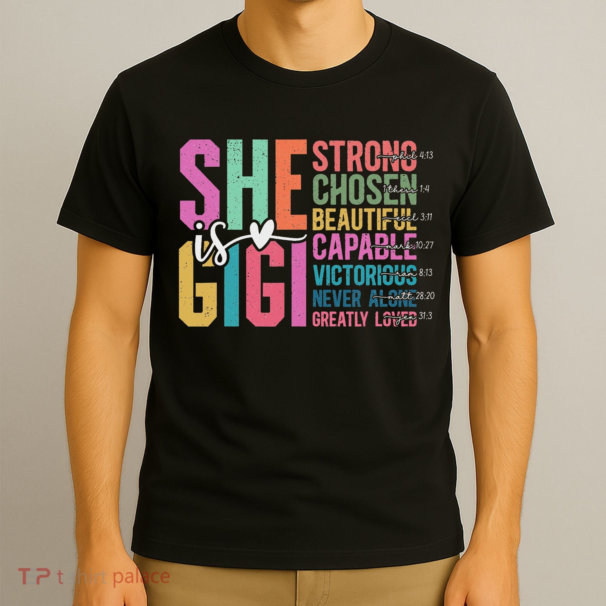 She Is Gigi Christian Mother's Day Present For Grandma Women T-Shirt