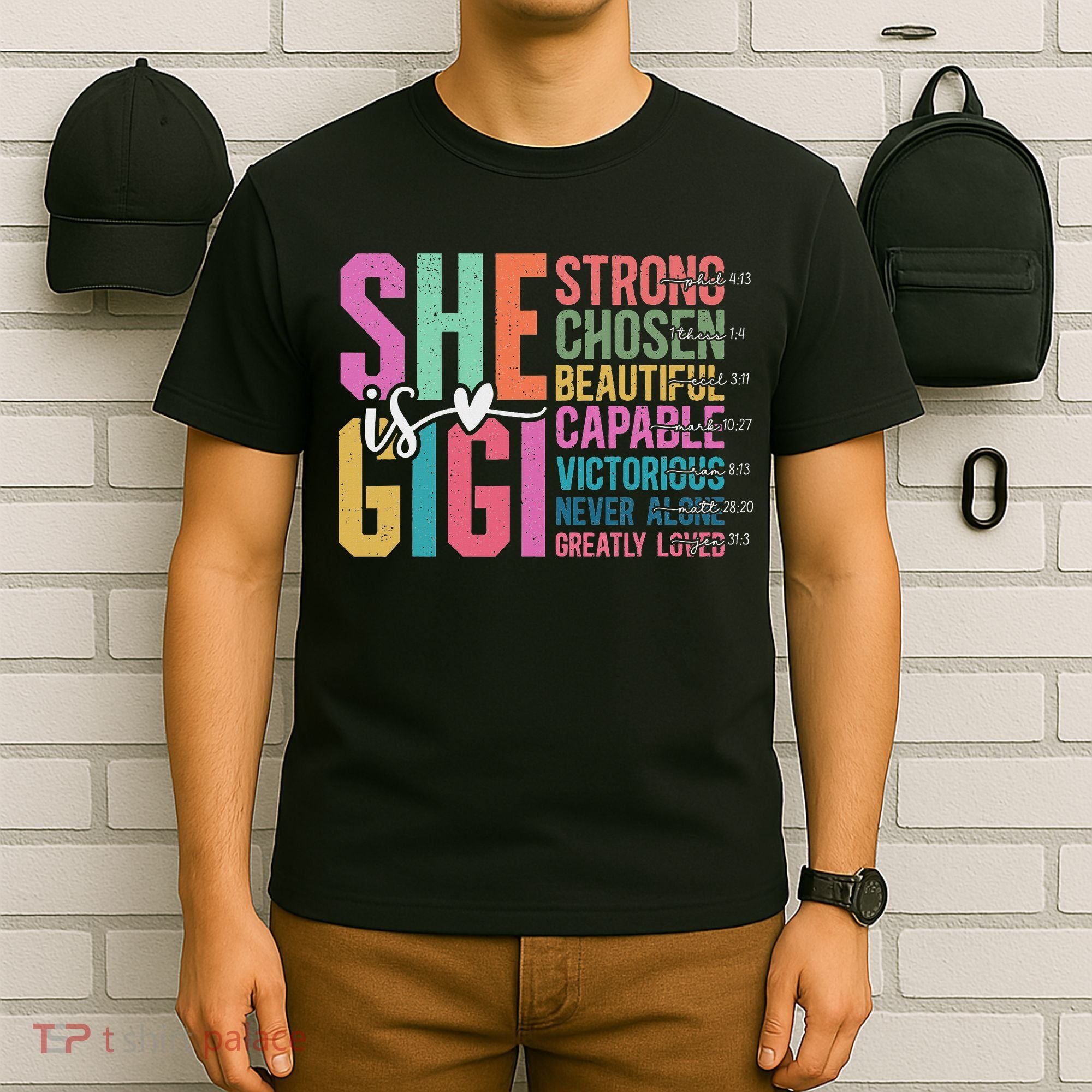 She Is Gigi Christian Mother's Day Present For Grandma Women T-Shirt