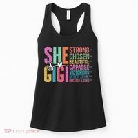 She Is Gigi Christian Mother's Day Present For Grandma Women Women's Tank Top thumb 0