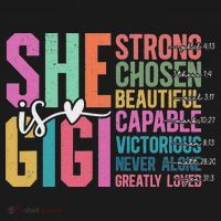 She Is Gigi Christian Mother's Day Present For Grandma Women Women's Tank Top thumb 5