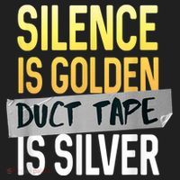 Silence Is Golden Duct Tape Is Silver Funny Sarcasm Beanie thumb 2