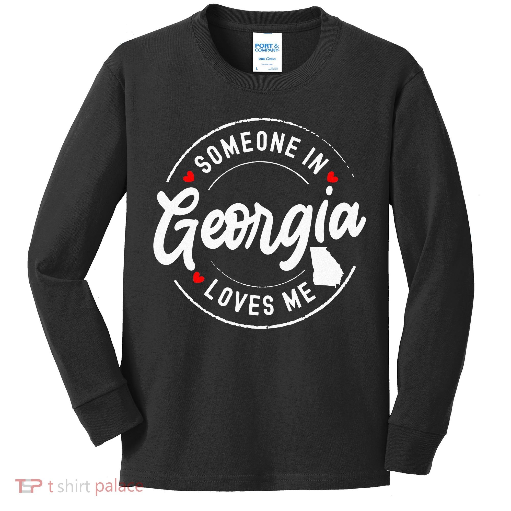 Someone In Georgia Loves Me Kids Long Sleeve Shirt