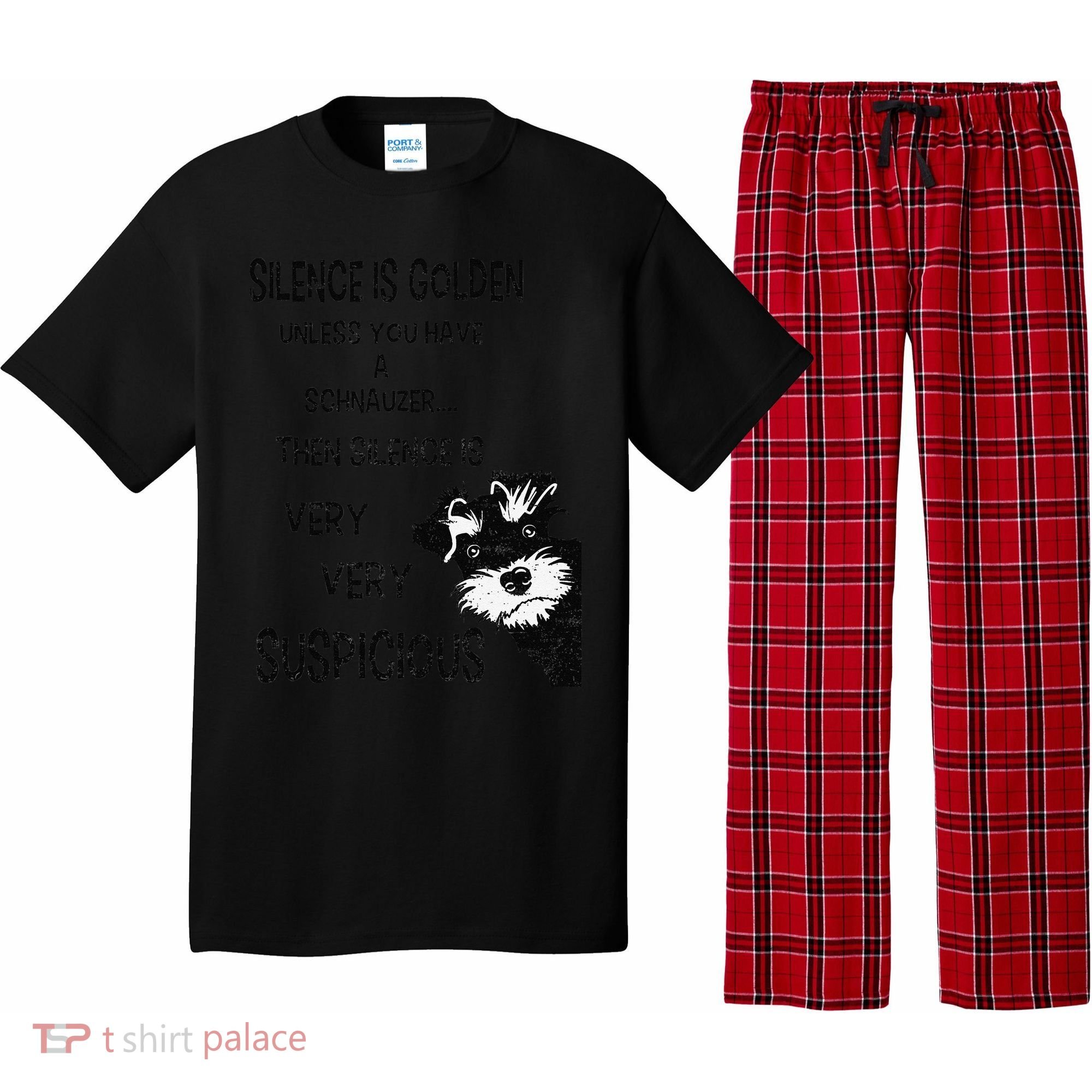 Silence Is Golden Unless You Have Schnauzer Funny Dog Lover Pajama Set