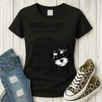 Silence Is Golden Unless You Have Schnauzer Funny Dog Lover Women's T-Shirt thumb 3