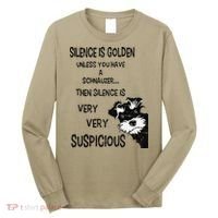 Silence Is Golden Unless You Have Schnauzer Funny Dog Lover Long Sleeve Shirt thumb 0