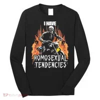 Skeleton I Have Homosexual Tendencies Long Sleeve Shirt thumb 0