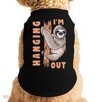 Sloth Im Hanging Out Doggie Tank thumb 0