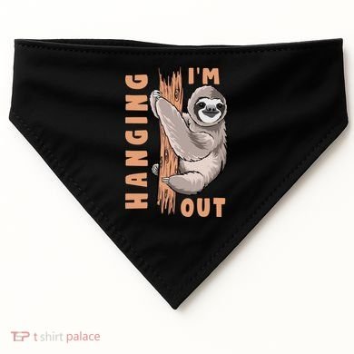 Sloth Im Hanging Out USA-Made Doggie Bandana
