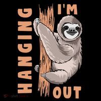 Sloth Im Hanging Out Long Sleeve Shirt thumb 2