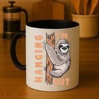 Sloth Im Hanging Out Coffee Mug thumb 4