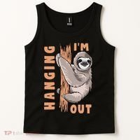 Sloth Im Hanging Out Tank Top thumb 2