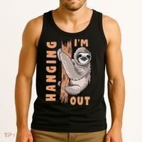 Sloth Im Hanging Out Tank Top thumb 3