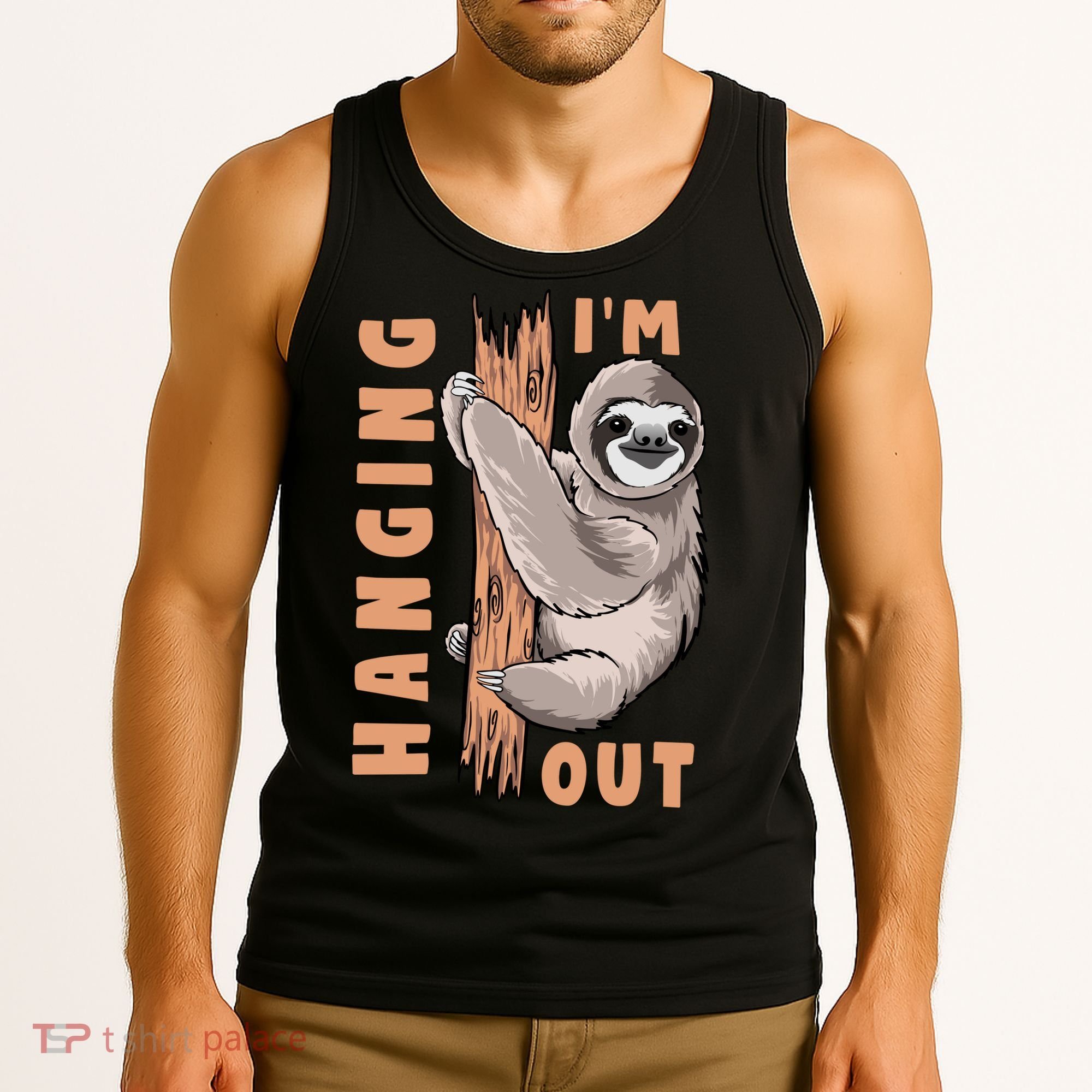 Sloth Im Hanging Out Tank Top