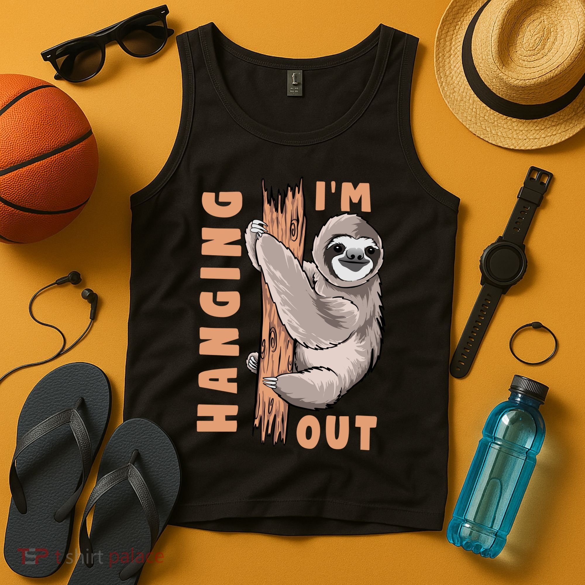 Sloth Im Hanging Out Tank Top