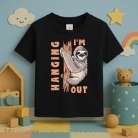 Sloth Im Hanging Out Toddler T-Shirt thumb 3
