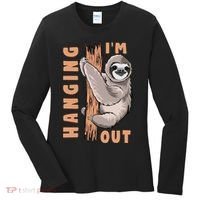 Sloth Im Hanging Out Women's Long Sleeve Shirt thumb 0