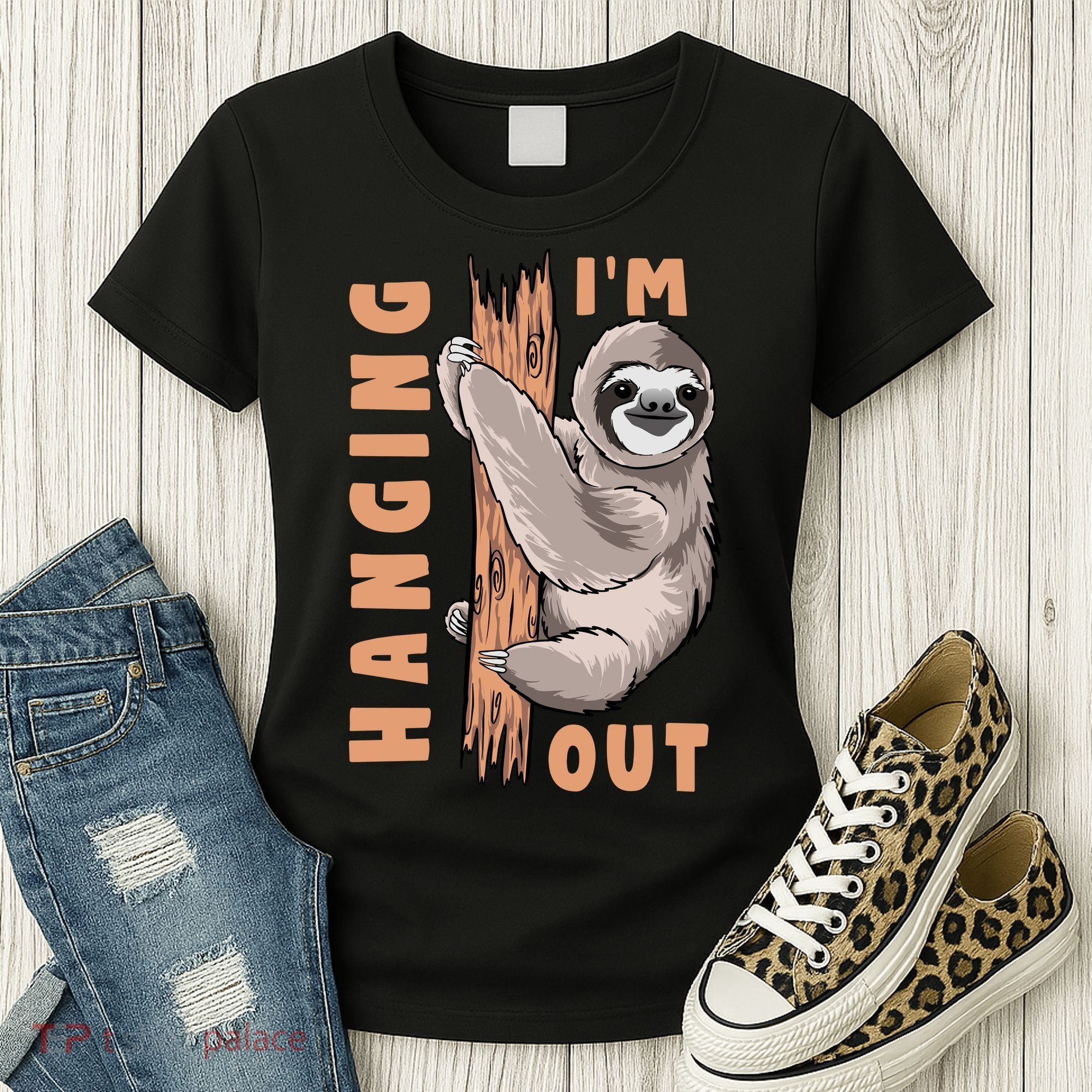 Sloth Im Hanging Out Women's T-Shirt