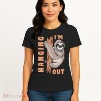 Sloth Im Hanging Out Women's T-Shirt thumb 4