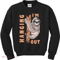 Sloth Im Hanging Out Kids Sweatshirt thumb 0
