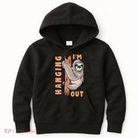 Sloth Im Hanging Out Kids Hoodie thumb 0