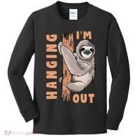 Sloth Im Hanging Out Kids Long Sleeve Shirt thumb 0