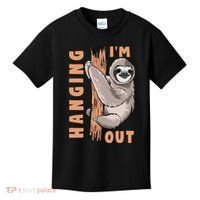 Sloth Im Hanging Out Kids T-Shirt thumb 0