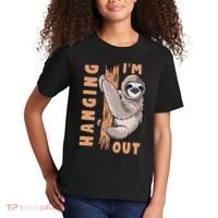Sloth Im Hanging Out Kids T-Shirt thumb 2