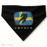 Sweden Ice Hockey Swedish Flag USA-Made Doggie Bandana thumb 0