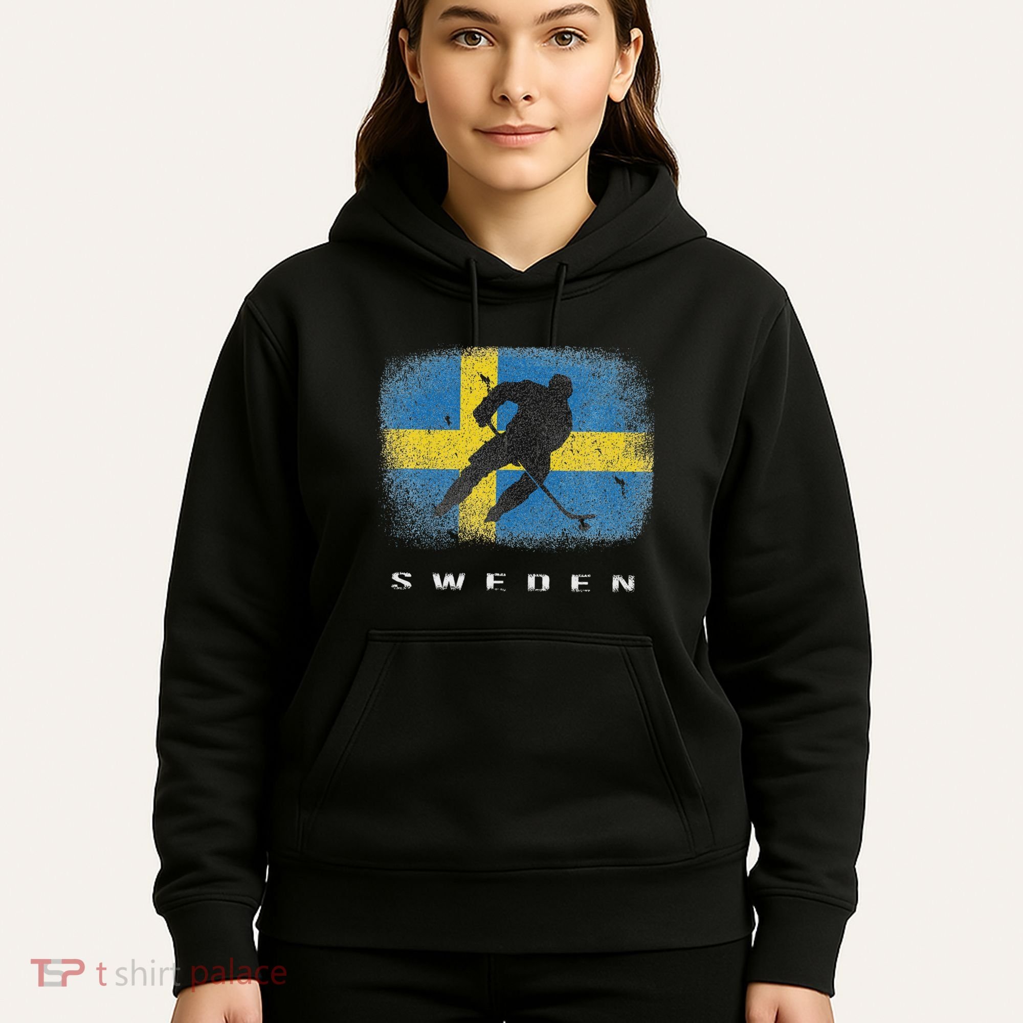 Sweden Ice Hockey Swedish Flag Hoodie