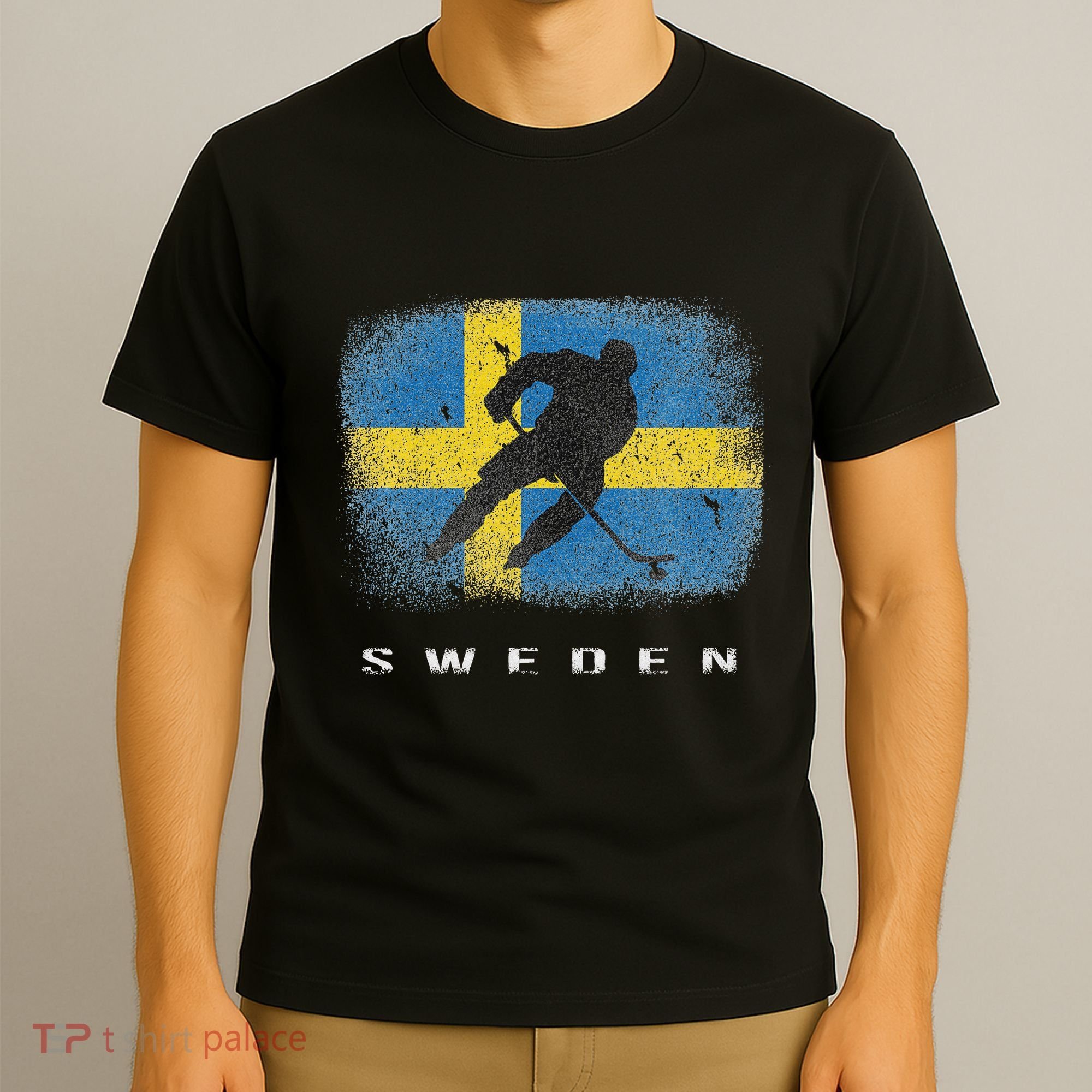 Sweden Ice Hockey Swedish Flag T-Shirt