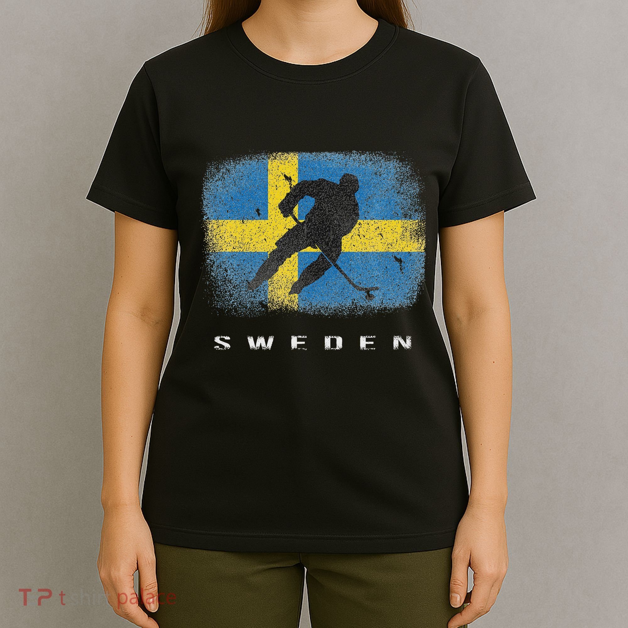 Sweden Ice Hockey Swedish Flag T-Shirt