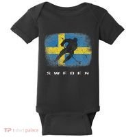 Sweden Ice Hockey Swedish Flag Baby Bodysuit thumb 0