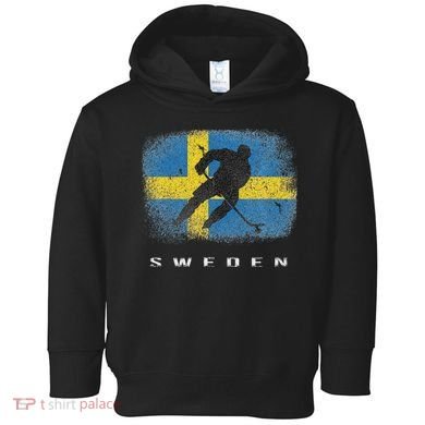 Sweden Ice Hockey Swedish Flag Toddler Hoodie