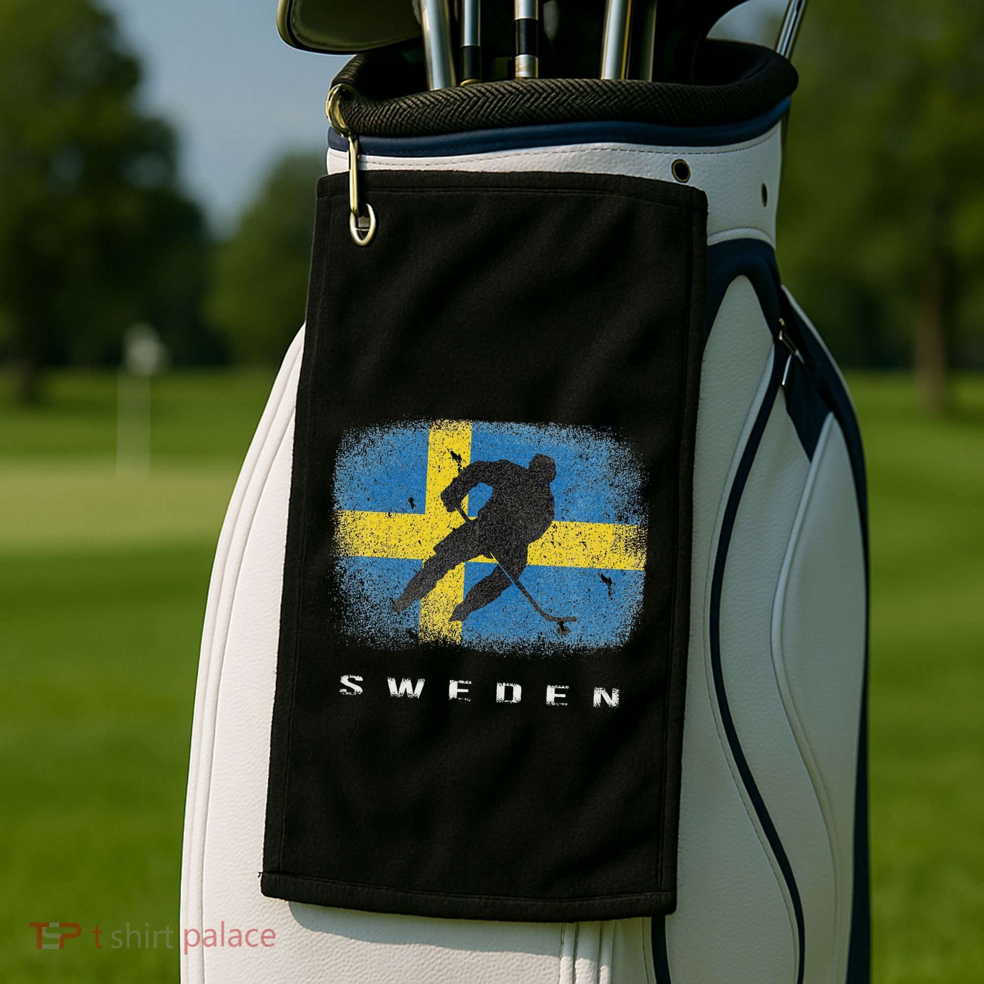 Sweden Ice Hockey Swedish Flag Golf Towel