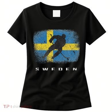 Sweden Ice Hockey Swedish Flag Women's T-Shirt