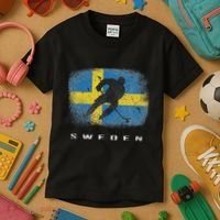 Sweden Ice Hockey Swedish Flag Kids T-Shirt thumb 3