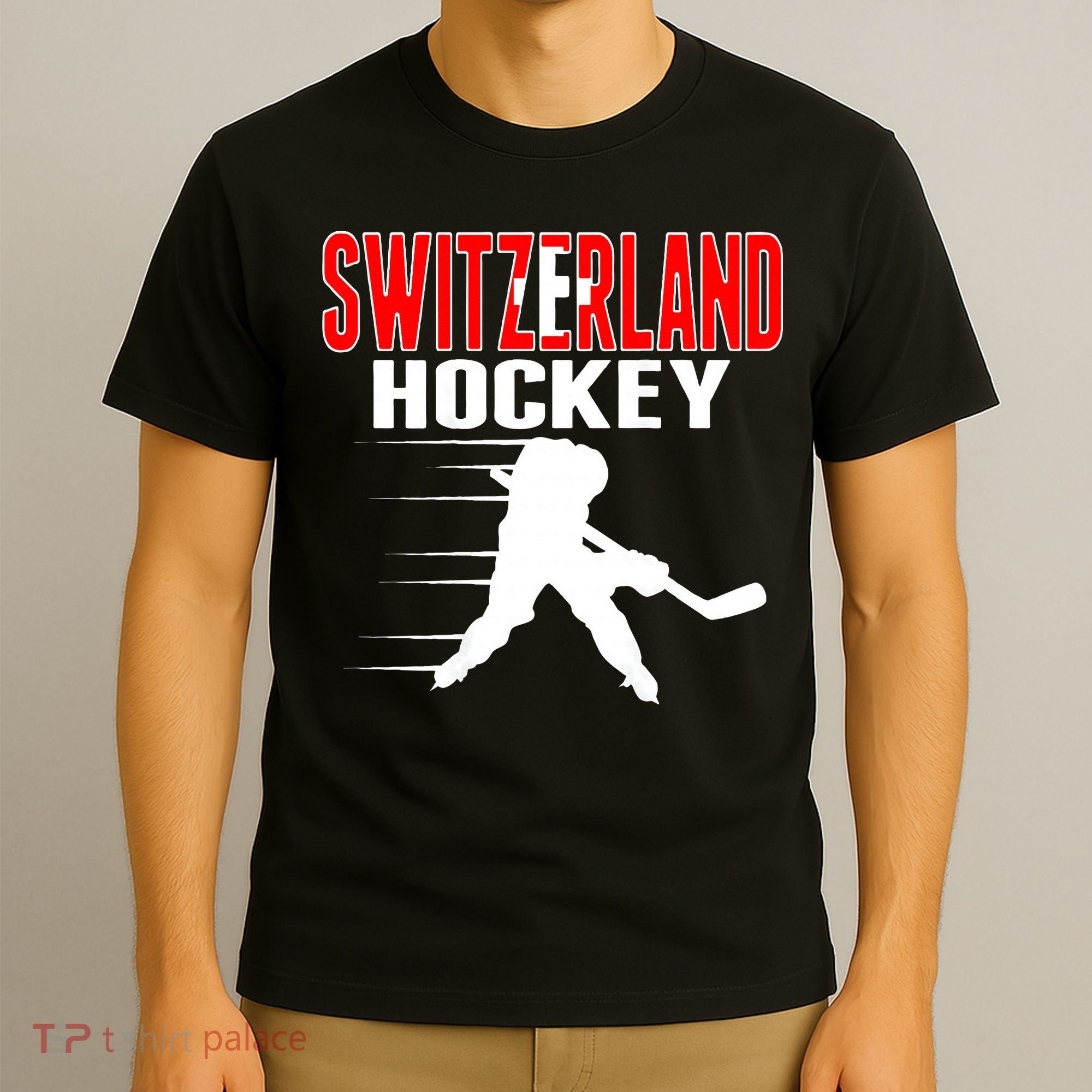 Switzerland Ice Hockey Fans Jersey Support Swiss Hockey Team T-Shirt