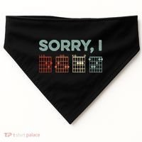 Sorry I-DGAF Hidden Message Guitar Chords Music Note USA-Made Doggie Bandana thumb 0