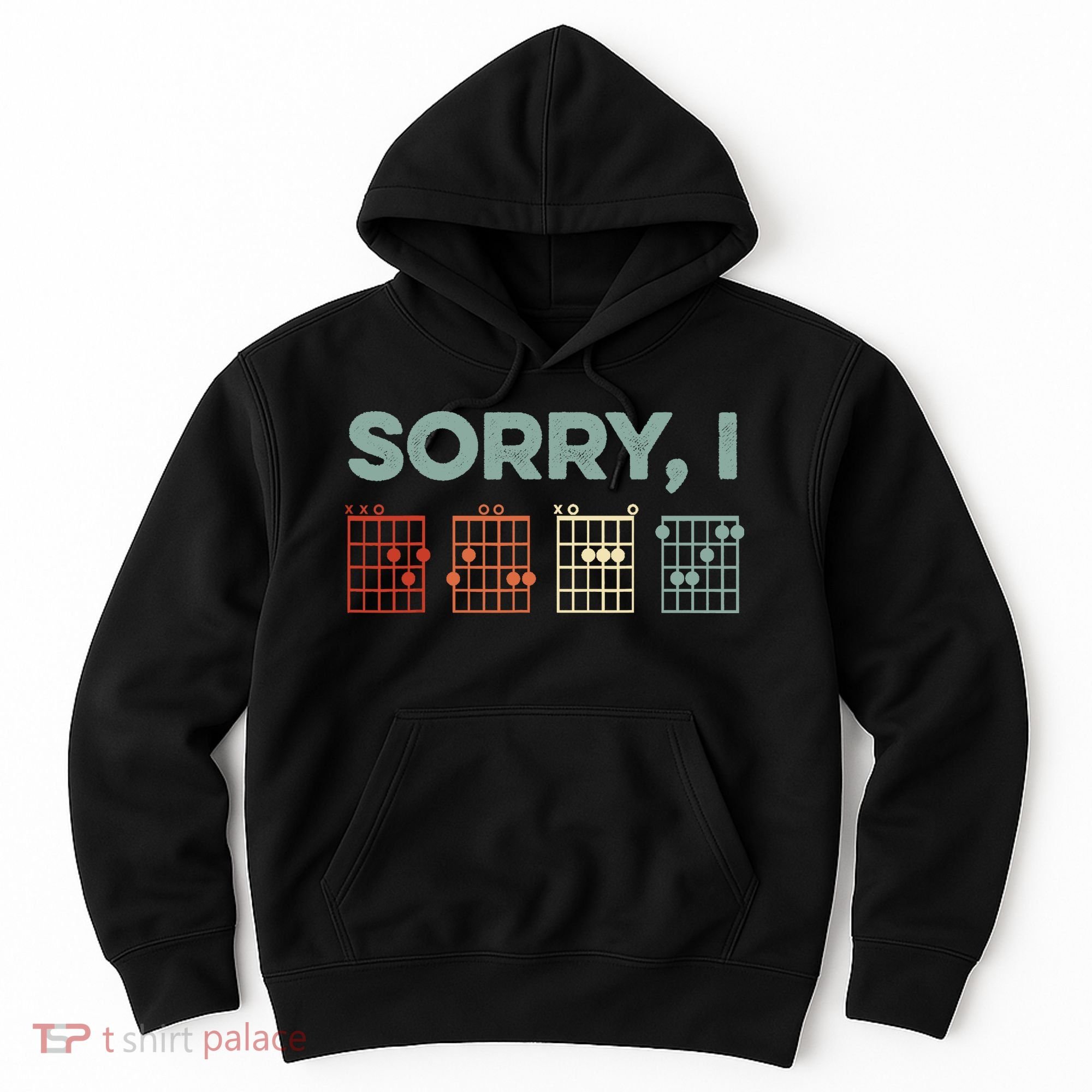Sorry I-DGAF Hidden Message Guitar Chords Music Note Hoodie