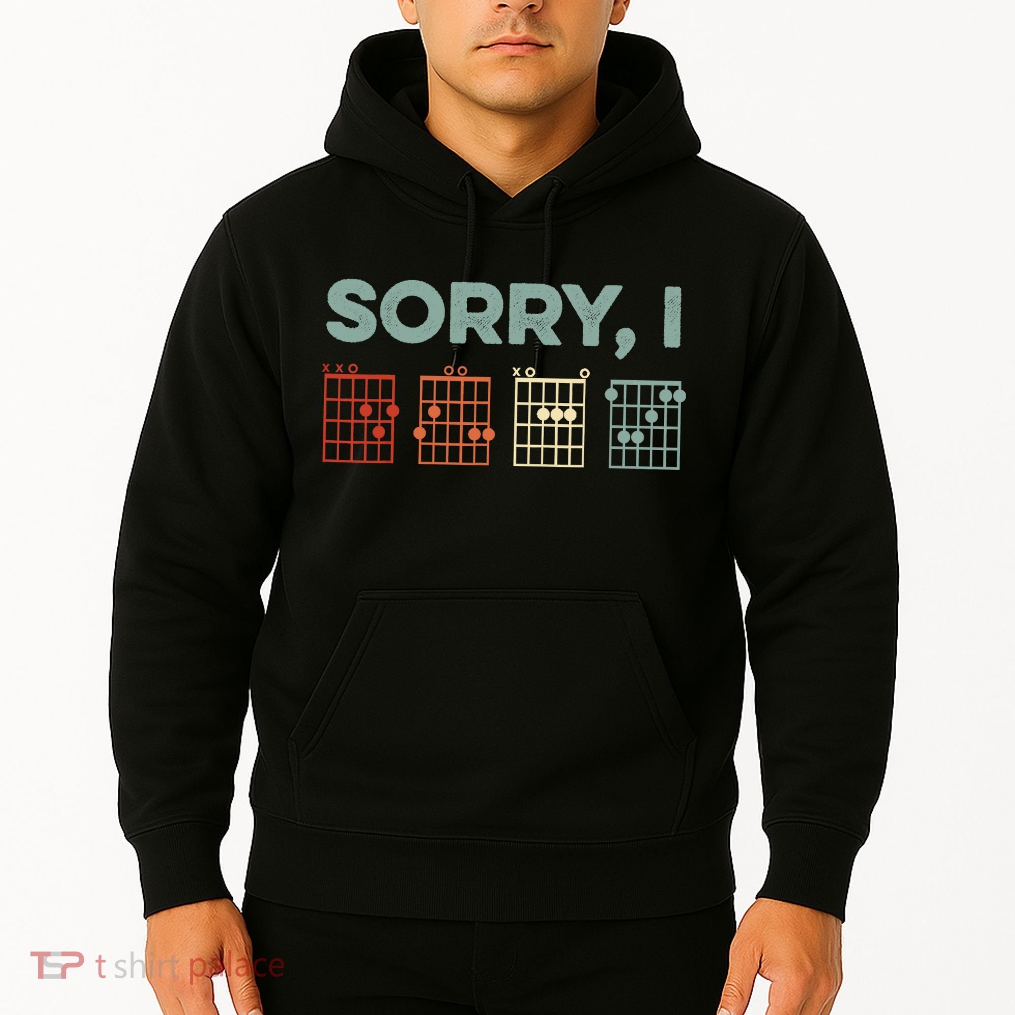 Sorry I-DGAF Hidden Message Guitar Chords Music Note Hoodie