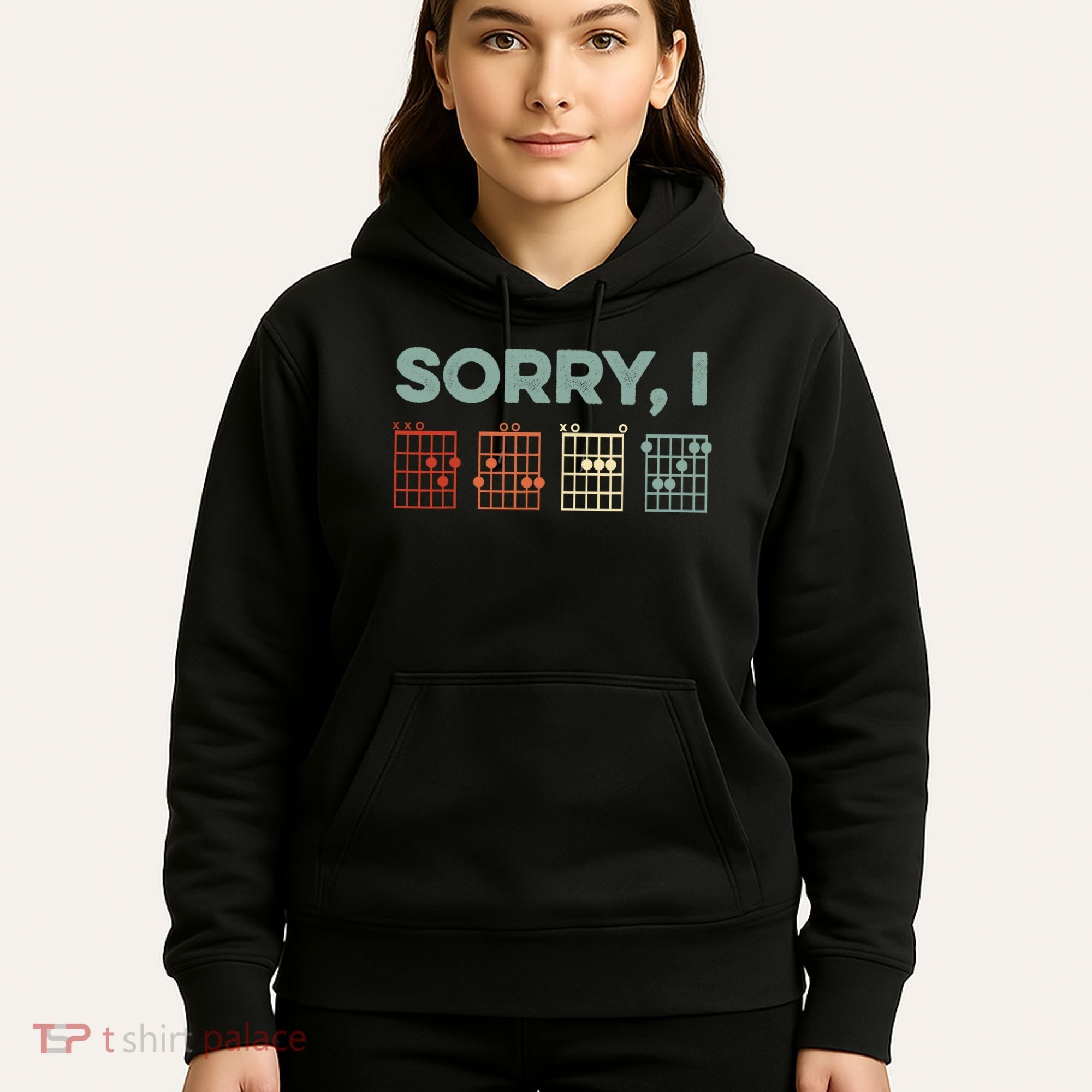 Sorry I-DGAF Hidden Message Guitar Chords Music Note Hoodie