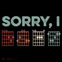 Sorry I-DGAF Hidden Message Guitar Chords Music Note Sweatshirt thumb 3