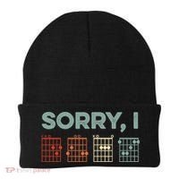 Sorry I-DGAF Hidden Message Guitar Chords Music Note Beanie thumb 0