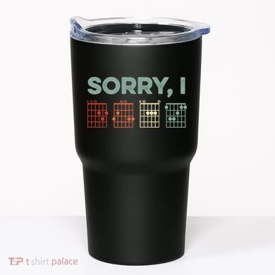 Sorry I-DGAF Hidden Message Guitar Chords Music Note Tumbler