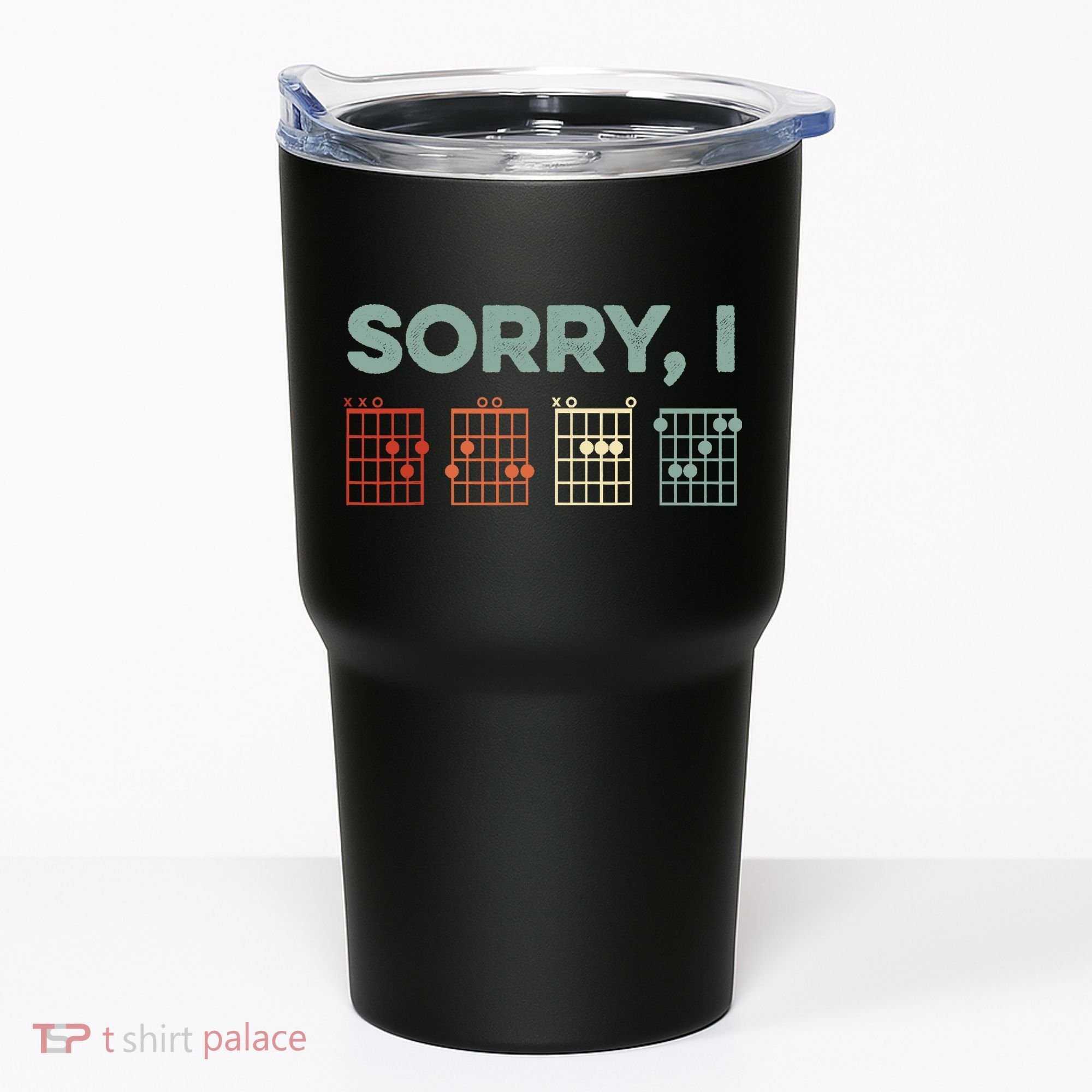 Sorry I-DGAF Hidden Message Guitar Chords Music Note Tumbler