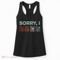 Sorry I-DGAF Hidden Message Guitar Chords Music Note Women's Tank Top thumb 0