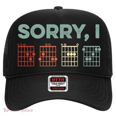 Sorry I-DGAF Hidden Message Guitar Chords Music Note Hat