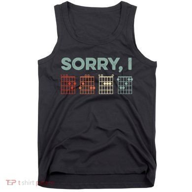 Sorry I-DGAF Hidden Message Guitar Chords Music Note Tank Top