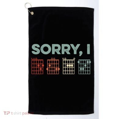 Sorry I-DGAF Hidden Message Guitar Chords Music Note Golf Towel