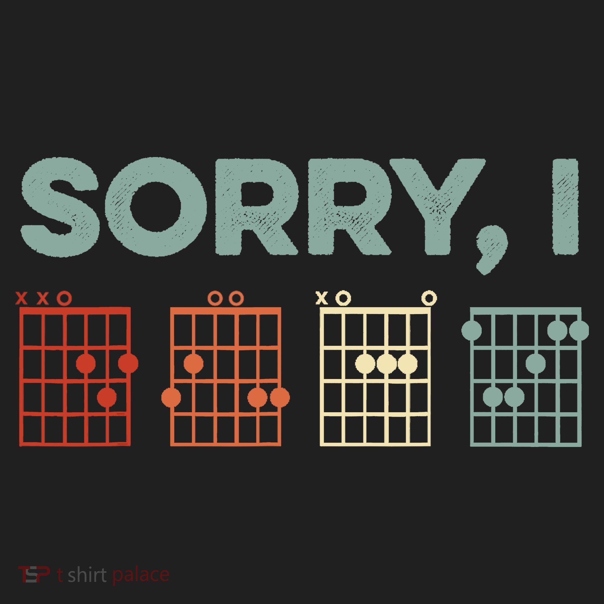 Sorry I-DGAF Hidden Message Guitar Chords Music Note Golf Towel